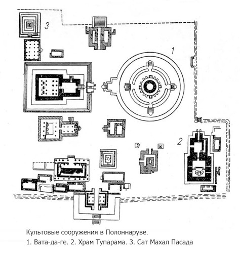 генплан, Храмовый комплекс в Полоннаруве