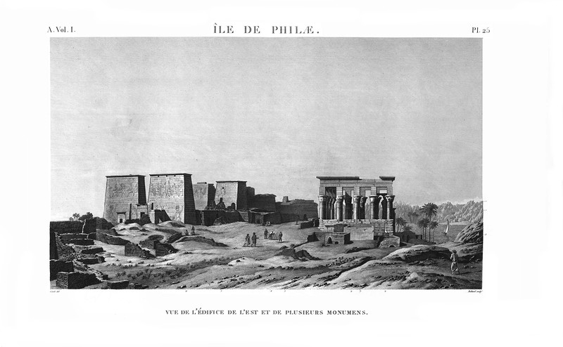 общий вид ансамбля, Храмовый комплекс Изиды на острове Филе в Египте