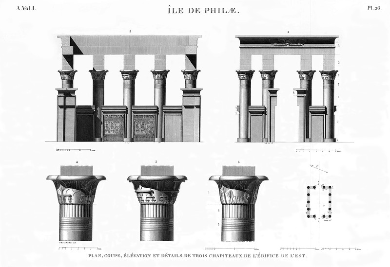 киоск Траяна, чертежи, Храмовый комплекс Изиды на острове Филе в Египте