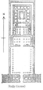упрощенный план, Храм Хора в Эдфу