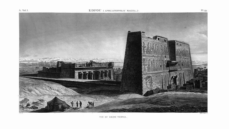 вид на большой храм, Храм Хора в Эдфу
