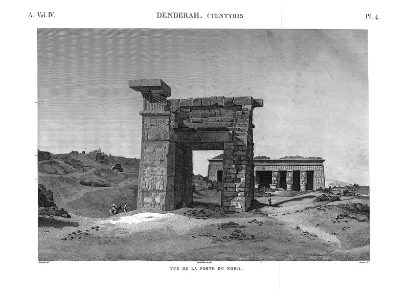 общий вид храма со стороны северных ворот, Святилище Хатхор в Дендре