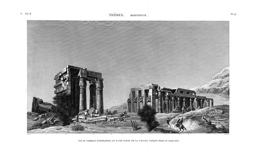 вид с юго-запада, Рамессеум, храм фараона Рамсеса II