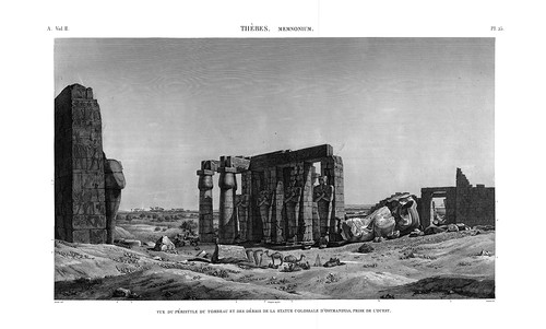 вид с северо-востока, Рамессеум, храм фараона Рамсеса II