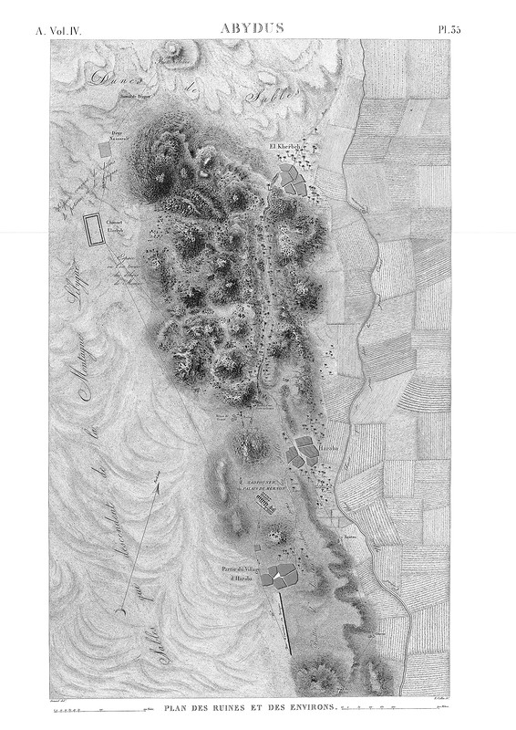 карта местности, Храм Сети I в Абидосе