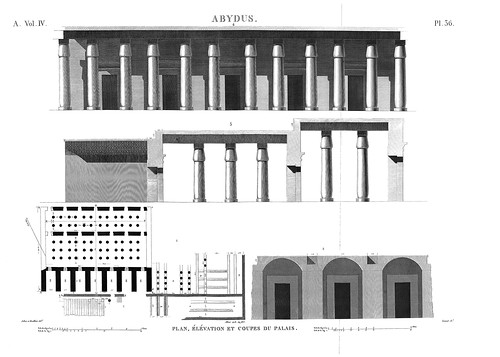 чертежи, Храм Сети I в Абидосе