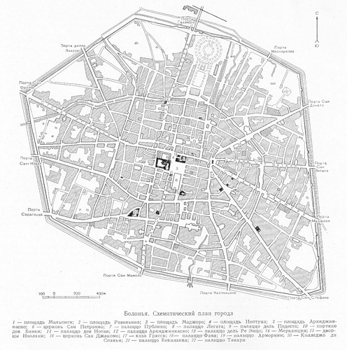 карта, Генплан Болоньи