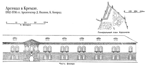 фасад и генплан, Арсенал в Кремле (Цейхгауз)
