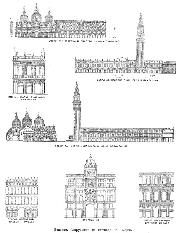 сооружения на площади, Площадь Сан Марко и Пьяццетта в Венеции