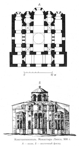 план и фасад, Монастырь Липса в Константиполе
