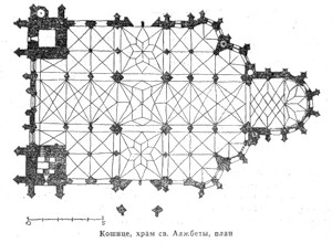 план, Храм святой Алжбеты в Кошице
