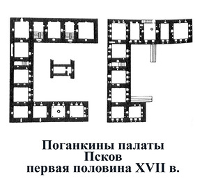 план, Поганкины палаты во Пскове