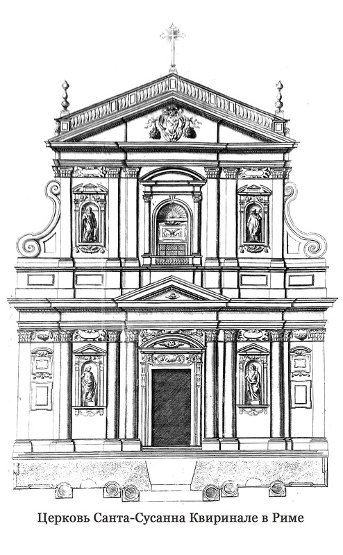 фасад, Церковь св. Сусанны в Риме и его ритмическая схема