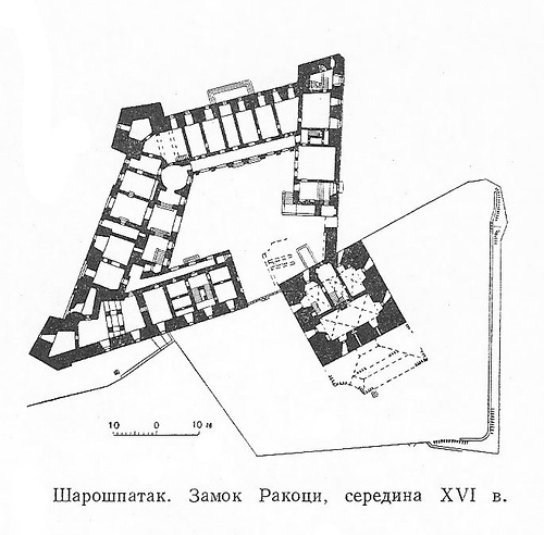 план, Замок Ракоци в Шарошпатаке
