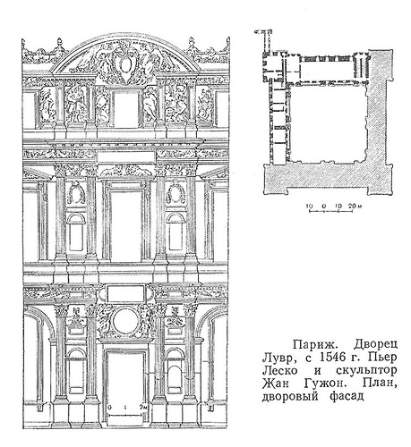 план и фасад, Лувр