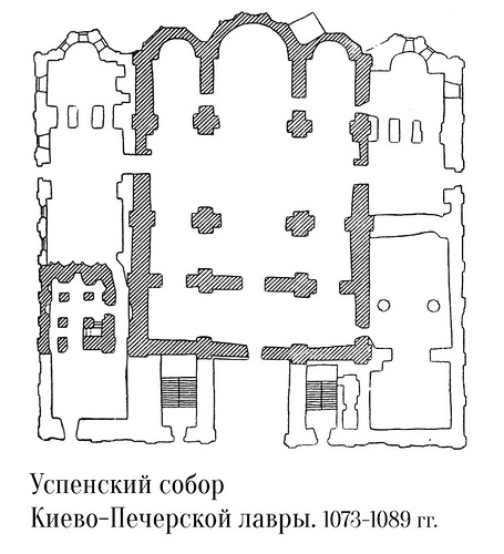 план, Успенский собор Печерского монастыря (Киево-Печерской лавры), реконструкция