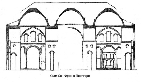 разрез, Храм Сен Фрон в Перигоре