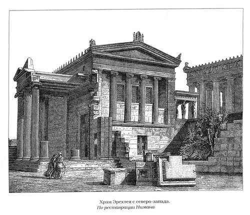 Первоначальный вид, реконструкция, Эрехтейон Афинского акрополя