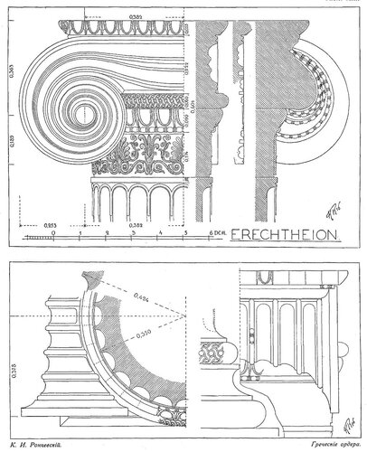 Чертежи деталей храма Эрехтейона, Эрехтейон Афинского акрополя
