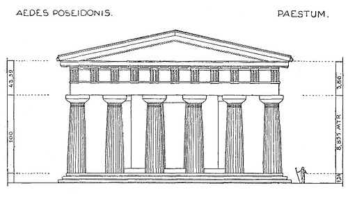Фасад, Храм Посейдона в Пестуме (сейчас храм Геры-II)