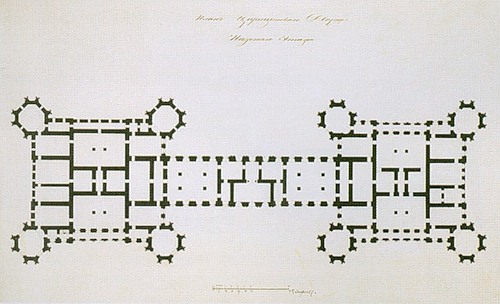 Большой дворец М.Ф.Казакова, план, Царицыно