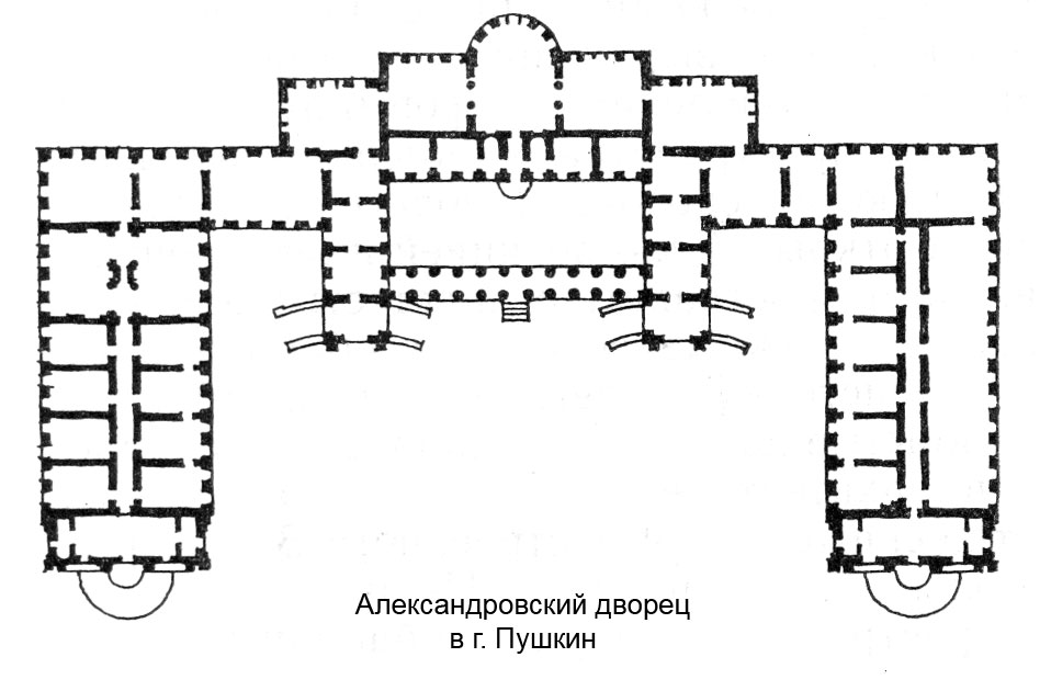 Екатерининский дворец план дворца