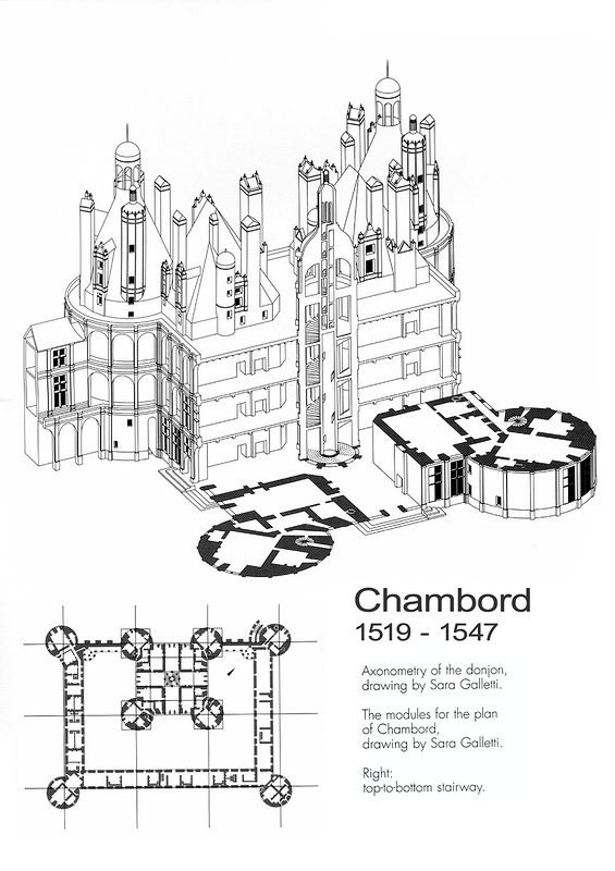 3-д разрез и план, Замок Шамбор