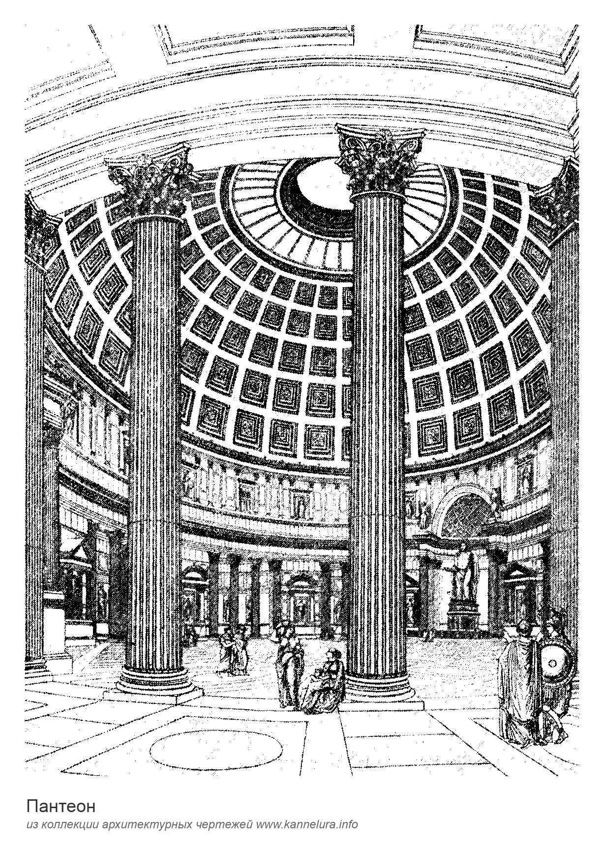Интерьер, Пантеон, «Храм всех Богов» в Риме