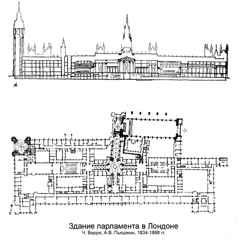 План и разрез, Здание парламента в Лондоне