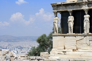 Фрагмент западного фасада, Эрехтейон Афинского акрополя